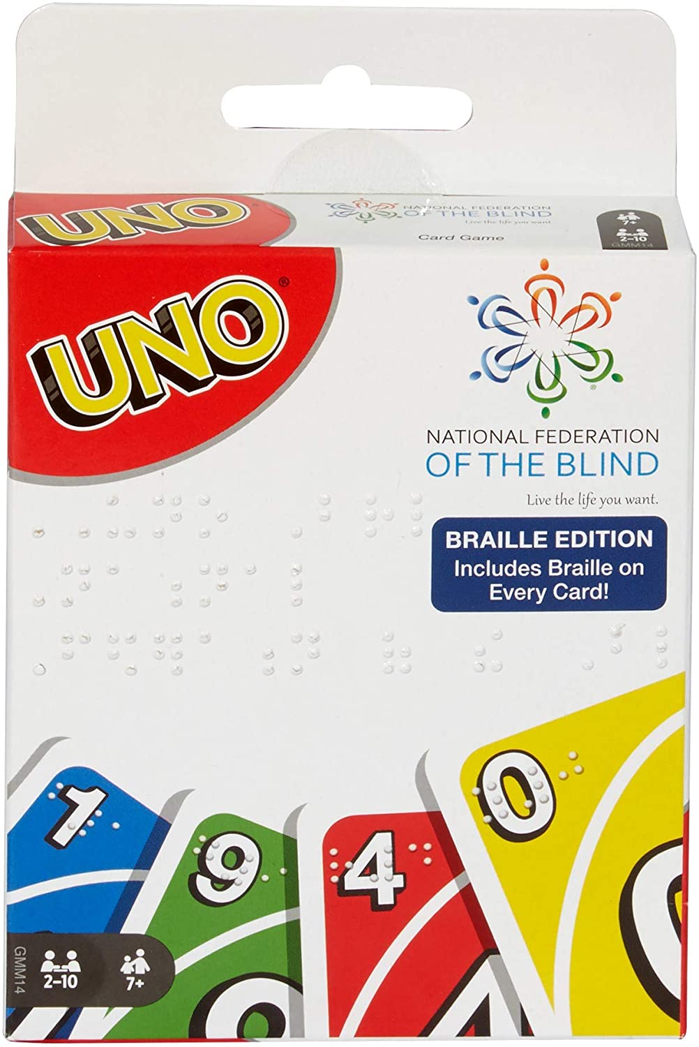 Jogo de cartas UNO em Braille